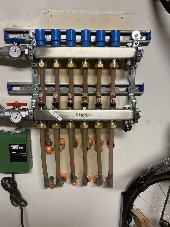 Plumber performing Gas Line Installation at a residential property in Pleasant Prairie